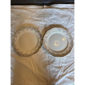 Royal China 22K Gold‎ National Brotherhood Of Operative Potters Dinner Plates